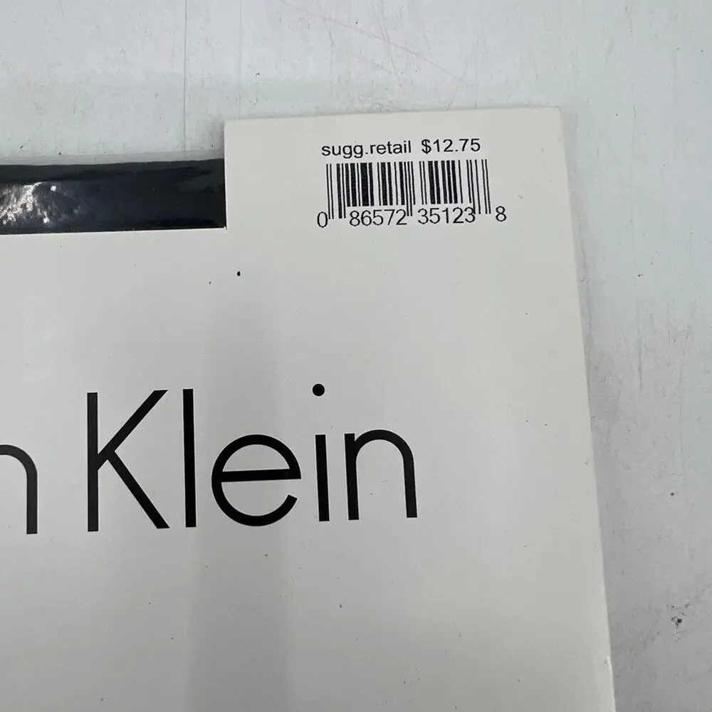 Vintage Calvin Klein Control Top Womens 4 Black Ultra Sheer One Pair Stockings